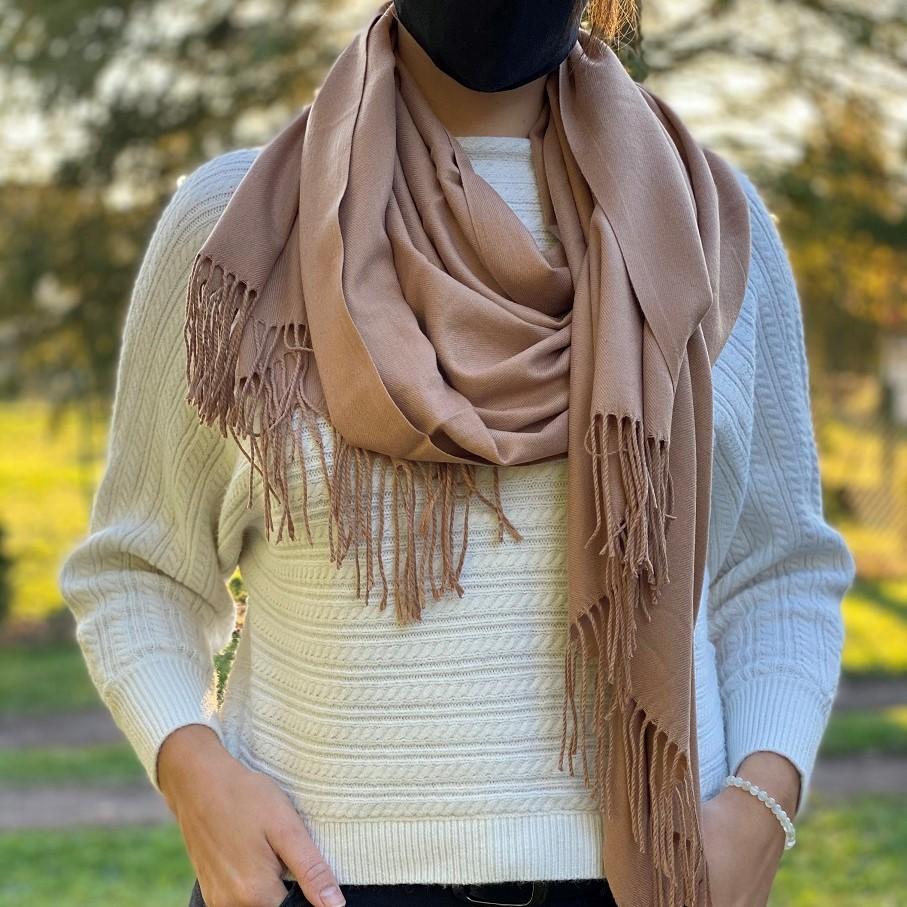 Etole, large écharpe châle scarf cachemire top qualité unie camel Etole, large écharpe châle scarf cachemire top qualité unie camel